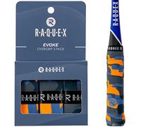 Raquex Nastro Adesivo Mimetico Evoke - Nastro per Impugnatura per Racchette da Tennis - Nastro Antiscivolo per Racchette da Tennis, Badminton e Squash - Confezione da 3 (Mimetico Chiaro)