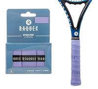 Raquex Nastro overgrip per Racchette Endure Confezione da 3 Pezzi di Nastro overgrip, Spessore 0,75 mm; Antiscivolo, per Racchette da Tennis, Badminton, Squash, Padel (Viola Chiaro)