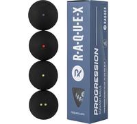 Raquex Palline da Squash Progression - 4 Velocità per Confezione