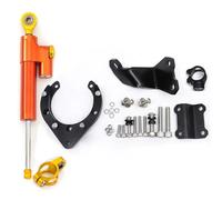 RAQXOLPB Compatibile con per MT07 per FZ07 2020-2023 Kit Montaggio per Staffa Stabilizzazione Dell'ammortizzatore per Moto CNC Ammortizzatori Sterzo in Carbonio per Moto Raddrizzatore(Orange Set)