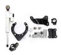 RAQXOLPB Compatibile con per MT07 per FZ07 2020-2023 Kit Montaggio per Staffa Stabilizzazione Dell'ammortizzatore per Moto CNC Ammortizzatori Sterzo in Carbonio per Moto Raddrizzatore(Red Set)