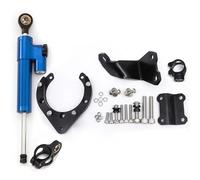 RAQXOLPB Compatibile con per MT07 per FZ07 2020-2023 Kit Montaggio per Staffa Stabilizzazione Dell'ammortizzatore per Moto CNC Ammortizzatori Sterzo in Carbonio per Moto Raddrizzatore(B Black Set)