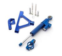 RAQXOLPB Compatibile con per ZX10R 2004-2005 Motociclette Supporto di Montaggio per Staffa di Stabilizzazione dello Sterzo Kit di Supporto Raddrizzatore(Blue Set)