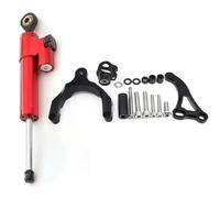 RAQXOLPB Compatibile con Suzuki per GSXS750 2017 2018 2019 2020 2021 2022 2023-2024 Supporto per Ammortizzatore di Sterzo per Moto in Carbonio CNC Raddrizzatore(A Set Red)