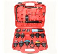 RAQXOLPB Kit cronometraggio Kit di Strumenti per Il Test della Pressione del Radiatore Sottovuoto 18 Pezzi Tester Raffreddamento Compatibile con Ford per La Maggior Parte delle Auto E dei Camion