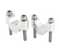 RAQXOLPB Riser per Manubrio Moto Compatibile con Ducati per Monster S2R 2006-2009 per Monster per S4R 2002-2009 28mm 1 1/8" Manubrio Fat Bar Mount Riser Riser per Manubrio(Silver,20mm)