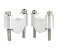 RAQXOLPB Riser per Manubrio Moto Compatibile con Ducati per Monster S2R 2006-2009 per Monster per S4R 2002-2009 28mm 1 1/8" Manubrio Fat Bar Mount Riser Riser per Manubrio(Silver,30mm)