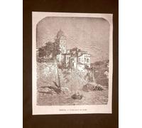 Rara veduta di Genova presa dal Porto del 1866 Liguria