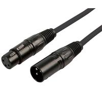 RARAION - Cavo patch XLR maschio a femmina a 3 pin, 0,5 m nero