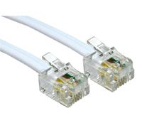 RARAION - Cavo RJ11 Plug to Plug ADSL/Banda Larga Bianco - 3 m