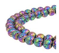 Rare Collection, perline naturali in giada rossa, sfuse, rotonde, per la creazione di gioielli, braccialetti e collane fai da te (4 mm) (15, cy)