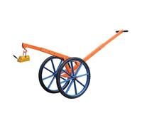 Rare Earth Lift Magnet,880 Lbs Lifting Capacity, Steel Adjustable Manhole Cover Dolly with 27.5" All-Terrain Wheels