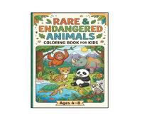 Rare & Endangered Animals Coloring Book For Kids