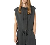 rare/self Gilet All Gender, con Zip Frontale, in Maglia di Spugna, Nero (Off Black), 1