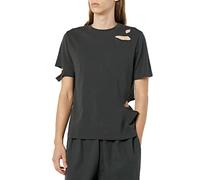 rare/self T-shirt All Gender, a Girocollo, in Jersey, con Aperture, Nero (Off Black), 3