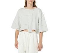 rare/self Top All Gender, a Girocollo, Taglio Squadrato, Cuciture a Vista, in Maglia di Spugna, Grigio (Digital Mist), 3