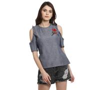 RARE Top da donna, Blu, S