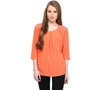 RARE Top donna tinta unita regular fit, Arancione, M