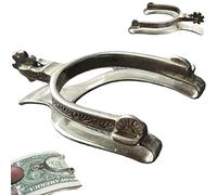Rare Vintage Western Spur Sterling Silver Money Clip, Personalised Spurs Silver Engraved Money Clip, with Carved Decoration, Unique Horse Lovers Gift (1pcs)