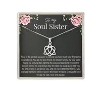 RareLove Collana da donna con nodo celtico e scritta "Soul Sister"