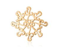RareLove Spilla natalizia dorata a forma di fiocco di neve per costumi di Natale Ellen Griswold, spilla placcata in lega di grandi dimensioni per donne, spille vintage, gioielli di Natale, Metallo,