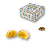 RAREZZE - Biscotti di Pasta di Mandorla Siciliana al MANDARINO, produzione di giornata, in scatola regalo (gr.400). Antica Pasticceria di Sicilia, preparazione artigianale cannoli, cassata, torroncini