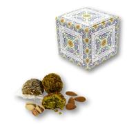 RAREZZE - Biscotti di Pasta di Mandorla Siciliana al PISTACCHIO con granella, spediti APPENA SFORNATI, scatola regalo (kg.1). Antica Pasticceria di Sicilia, produzione artigianale cannoli, torroncini