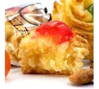 RAREZZE - Biscotti di Pasta di Mandorla Siciliana, con Ciliegia, spediti APPENA SFORNATI, scatola regalo (kg.1). Antica Pasticceria di Sicilia, produzione artigianale cannoli, cassata, torroncini