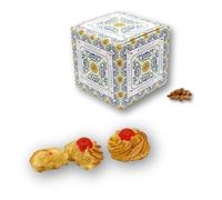 RAREZZE - Biscotti di Pasta di Mandorla Siciliana, con Ciliegia, spediti APPENA SFORNATI, scatola regalo (kg.1). Antica Pasticceria di Sicilia, produzione artigianale cannoli, cassata, torroncini