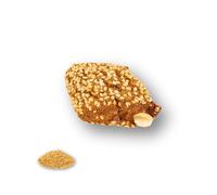 RAREZZE - biscotti siciliani tipici, MOSTACCIOLI al vino con mandorla e sesamo, in monoporzione. Produzione artigianale da antico forno. Scatola-assaggio 4 pezzi. Codice-sconto in regalo all'interno.
