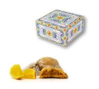 RAREZZE - Fagottini all'arancia, dalla Sicilia le famose frolle con ripieno di arancia siciliana, in splendida biscottiera ecosostenibile (gr.400). Da laboratorio di pasticceria artigianale RAREZZE