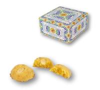 RAREZZE Low Sugar - Biscotti di pasta di mandorla siciliana a BASSO CONTENUTO DI ZUCCHERO, al Limone. Produzione artigianale GIORNALIERA, confezione regalo (gr.400). Pasticcini tradizionali