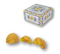RAREZZE Low Sugar - Biscotti di pasta di mandorla siciliana a BASSO CONTENUTO DI ZUCCHERO, al Mandarino. Produzione artigianale GIORNALIERA, confezione regalo (gr.400). Pasticcini tradizionali