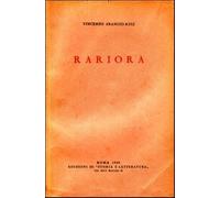 Rariora. Studio di diritto romano - Arangio Ruiz Vincenzo