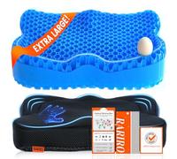 RARIRO Cuscino per Sedile in Gel, Extra 50 cm di Cuscini per Sedile di Sedia a Rotelle, Cuscini Morbidi per Auto, Sedia da Ufficio per Sollievo dal Dolore al Coccige e Sciatica, Cuscino Ergonomico