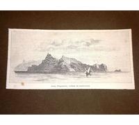 Rarissima veduta Isola Dragonera nel 1892 Isole Baleari Mediterraneo Pittoresco