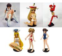 Raro SET 6 Figure TOSHIBA GIRLS Gals RETRO GAMES Gashapon YUJIN Giappone