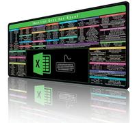 Raryine Excel - Cheat sheet con scorciatoie, scorciatoie da tastiera, oltre 150 tasti di scelta rapida Excel, tappetino per tastiera antiscivolo impermeabile, grande mouse Excel Shortcut (90 x 40 cm),