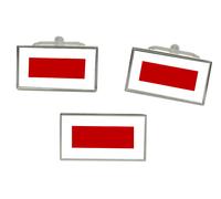 Ras Al-Khaimah Emirati Bandiera Gemelli E Fermacravatta Set