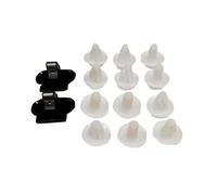 RAS Kit Di Clips Per Pannello Portiera Con 2 Molle Nere E 12 Perni Bianchi per Opel Vectra Dal 04-2002 Al 10-2005