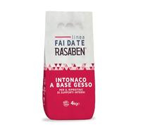 RASABEN -Intonaco di Alta Qualità a Base di Gesso, Extra Bianco, per Lavori di Muratura e Lisciatura, Preparazione Facile e Veloce, da Interno, da 4kg