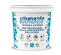 RASABEN -Risanante Osmotico, Stucco in Polvere per Risanamento di Murature Umide e Impermeabilizzare Pareti e Pavimenti, Antimuffa e Traspirante, Uso Esterno e Interno, Made in Italy, Barattolo da 1kg