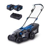 Rasaerba a batteria Scheppach BC-MP430-X 20V Brushless Rasaerba a batteria Larghezza di taglio 43 cm per 600-700 m2 Regolazione dell'altezza di taglio da 25 a 75 mm Cesto da 50 L Serie IXES 20 V con