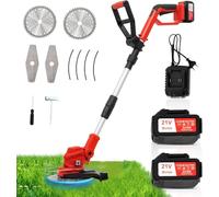Rasaerba elettrica a batteria 2 x 21 V 4,0 Ah, decespugliatore per il rifinimento del giardino