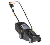 Alpina Rasaerba Elettrico BL 380 E, Larghezza Taglio 38 cm, Motore da 1400 W, Fino a 500 m2, Altezza di Taglio Regolabile in 3 Posizioni, Nero, 38 cm