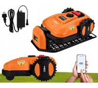 NEO TOOLS Robot tosaerba con batteria sostituibile per giardini fino a 600 m2 - Controllo tramite app smartphone - stazione di ricarica, cavo limite da 100 m - 18 V DC, motore senza spazzole, diametro