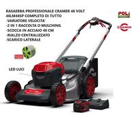RASAERBA TOSAERBA A BATTERIA GREENWORKS CRAMER 48 VOLT 48LM48SP TUTTO COMPLETO