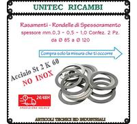 Rasamento Rondella di spessoramento mm. 0,3 - 0,5 - 1,0 Confezione da 2 Pz.