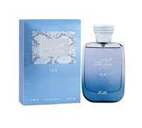 Rasasi Hawas Ice Eau de Parfum 100 ml per uomo - Profumo da uomo di lunga durata con mela, bergamotto, ambra, muschio | Profumo di lusso per ogni occasione con adesivo Kajal