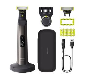 Rasatore uomo Philips One Blade Pro 360 Viso e Corpo QP6652/61 5,4 W Nero e Grigio